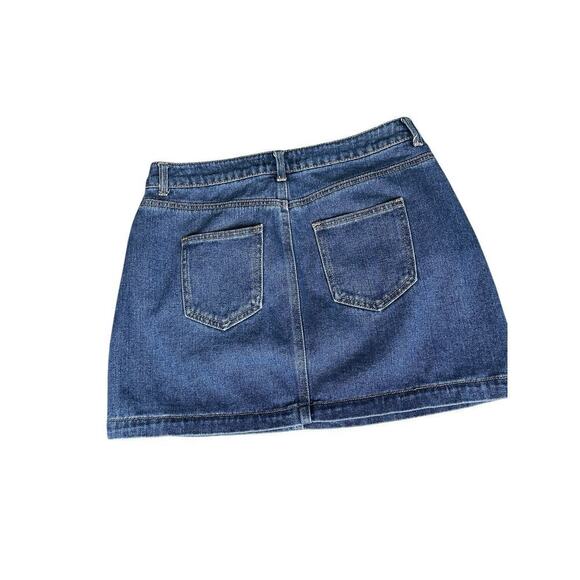 Forever 21 Womens Denim Mini Skirt Size 12 Casual Classic Boho Western - Picture 2 of 7